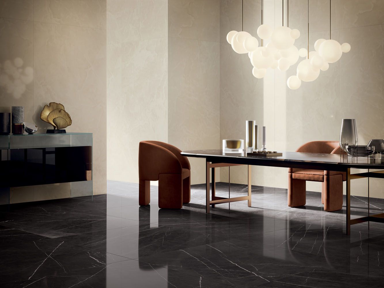 VANITY BIANCO LUCE Glossy 
floor 60x120