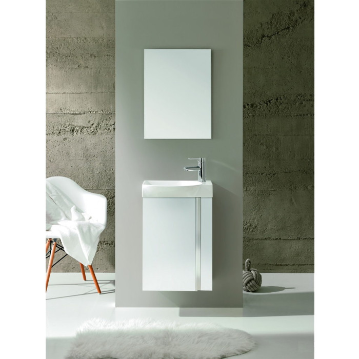 122910 ELEGANCE Pack Комплект меблів 45 White (тумба+раков.+дзерк)(1уп) (1 сорт)