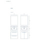 123150 STREET Pack Комплект меблів 50 White (тумба+раковина+дзерк) (1уп) (1 сорт)
