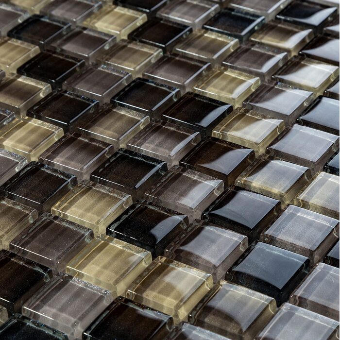 CL-MOS AYFG003 MIX BLACK+GOLD GLASS MOSAIC (1 сорт)