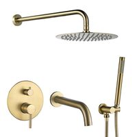 Душова система з виливом VBI MILANO BRUSHED GOLD прихованого монтажу