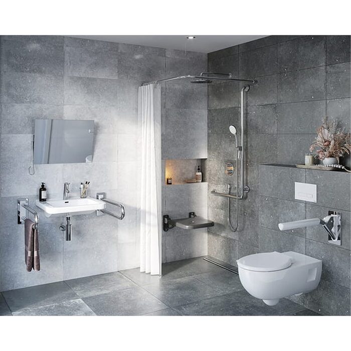 L63101000 LEHNEN CONCEPT  Штанга для душової штори кутова 90cм, нержавіюча сталь (1 сорт)