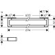 42832330 AXM Universal Поручень/Тримач рушника-60, Polished Black Chrome (1 сорт)