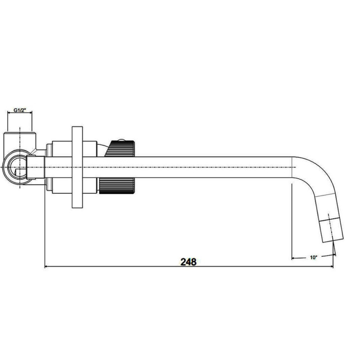 JO007CR70 Paffoni JO Змішувач для раковини, вилив 248мм, хром (1 сорт)