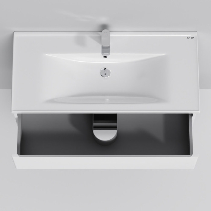 M85-FHX1002-WC1002WG38 X-Joy, База з раковиною, підвісна, 100 см, 2 ящика, білий глянець (1 сорт)