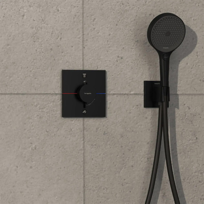 15572670 HG ShowerSelect Comfort E Зовнішня частина термостата на 2 споживачі, чорний матовий (1 сорт)