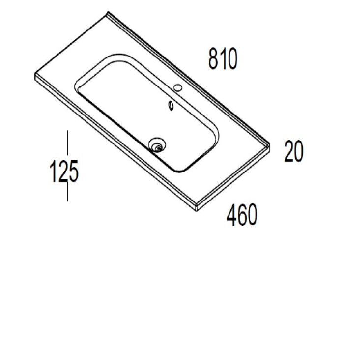 C0075458  (127165+123343)  ONIX  Тумба 80,  + раковина Slim,   cірий цемент (1 сорт)