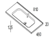 C0075458  (127165+123343)  ONIX  Тумба 80,  + раковина Slim,   cірий цемент (1 сорт)