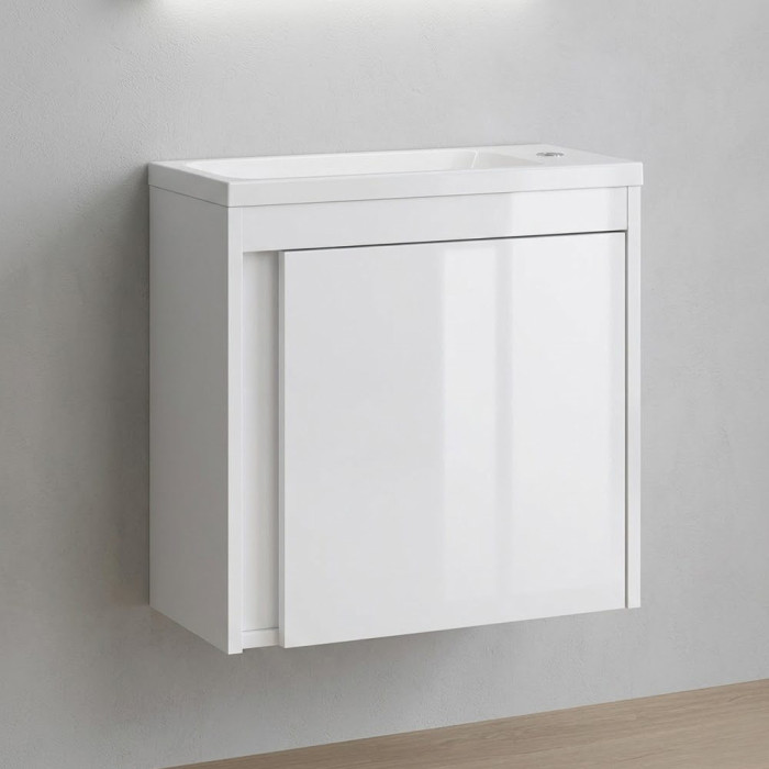 063050W SMALL Тумба 50 з умивальником, білий глянець (1 сорт)