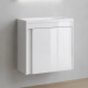 063050W SMALL Тумба 50 з умивальником, білий глянець (1 сорт)