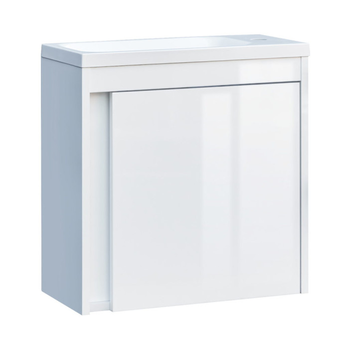 063050W SMALL Тумба 50 з умивальником, білий глянець (1 сорт)