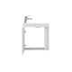 063050W SMALL Тумба 50 з умивальником, білий глянець (1 сорт)