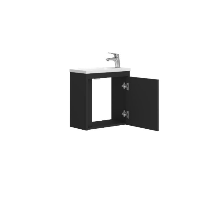 063050B SMALL Тумба 50 з умивальником, чорний мат (1 сорт)