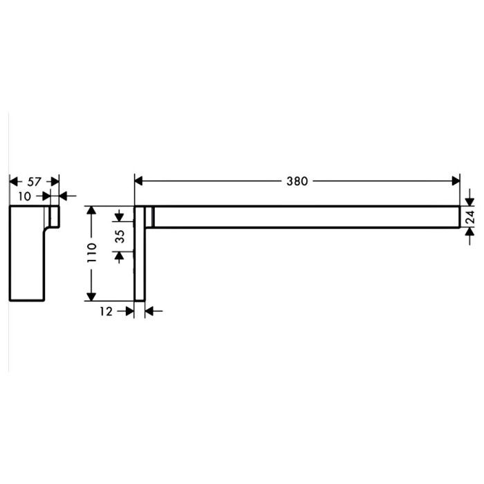 42626800 AXM UNIVERSAL Рушникотримач, Stainless Steel Optic (1 сорт)