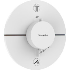 15554700 HG ShowerSelect Comfort S Зовнішня частина термостата на 2 споживачі, білий матовий (1 сорт)