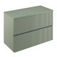 131769+131452  Тумба VORA 80 2  ящ,  зі стільницею, MINERAL GREEN (1 сорт)