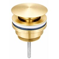 Донний клапан для раковини VBI BRUSHED GOLD click-clack універсальний