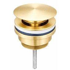 Донний клапан для раковини VBI BRUSHED GOLD click-clack універсальний