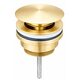 Донний клапан для раковини VBI BRUSHED GOLD click-clack універсальний