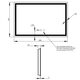 Дзеркало Qtap Mideya (DC-F904) 800х600 з LED-підсвічуванням Touch, з димером, рег. яскравості QT2078F904W