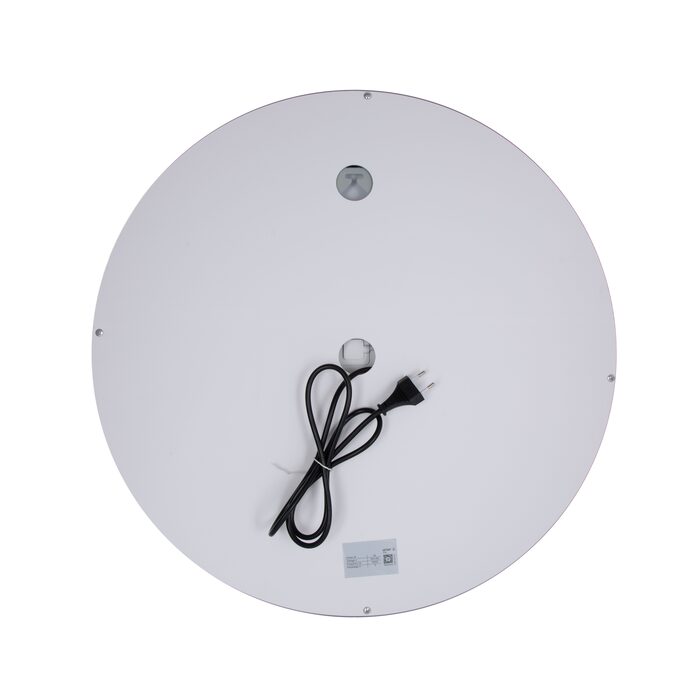 Дзеркало Qtap Mideya (DC-F803) R600 з LED-підсвічуванням Touch, з антизапотіванням, з годинником, димером, рег. яскравості QT2078F803W