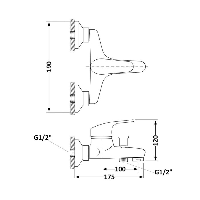 Змішувач для ванни Brinex 36W 006