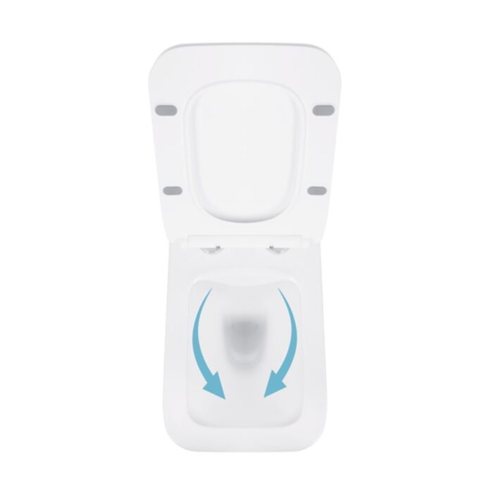 Унітаз підвісний Qtap Crow Rimless безобідковий з сідінням Soft-close QT05335170W