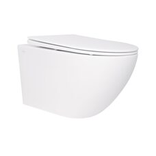 Унітаз підвісний Qtap Jay безобідковий з сідінням Soft-close QT07335176W