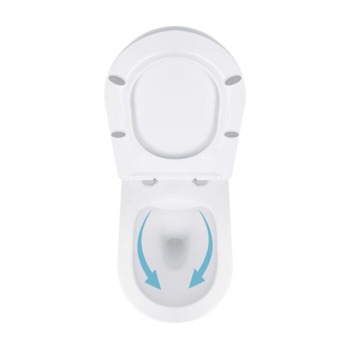 Унітаз підвісний Qtap Jay безобідковий з сідінням Soft-close QT07335176W