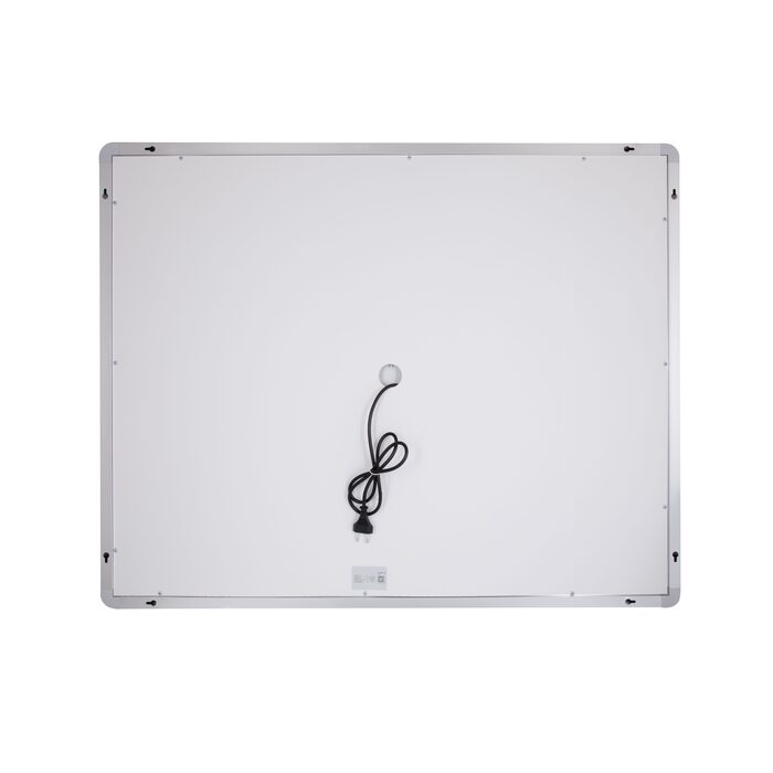 Дзеркало Qtap Mideya (DC-F910) 1000х800 з LED-підсвічуванням Touch, з антизапотіванням, з годинником, димером, рег. яскравості QT2078F910W