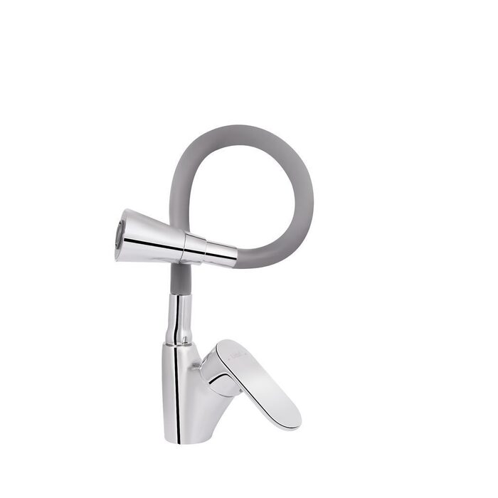 Змішувач для кухні Lidz Tani 007F3 з гнучким виливом (k40) LDTAN007F3GCR31869 Chrome/Grey