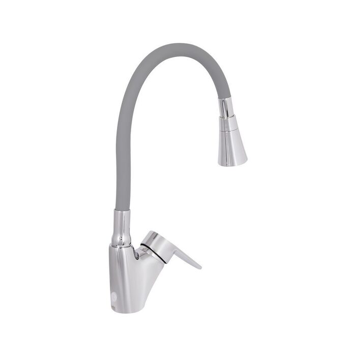 Змішувач для кухні Lidz Tani 007F3 з гнучким виливом (k40) LDTAN007F3GCR31869 Chrome/Grey