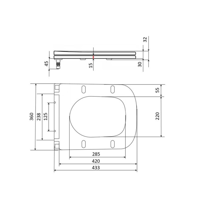 Сидіння для унітаза Qtap (Crow) з мікроліфтом Slim QT0599SC2170W