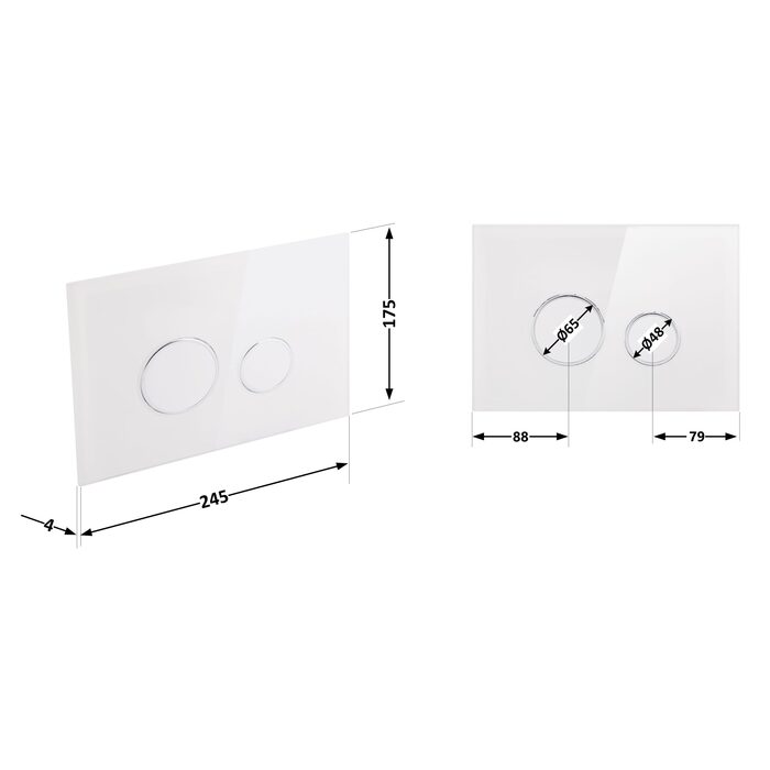 Панель змиву для унітаза Qtap Nest QT0111V1164GW