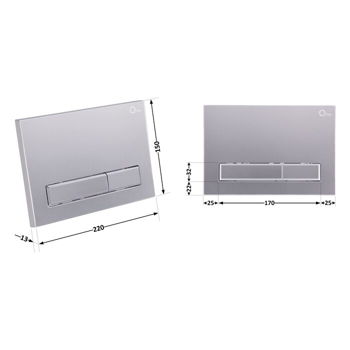 Панель змиву для унітаза Qtap Nest QT0111M08382SAT