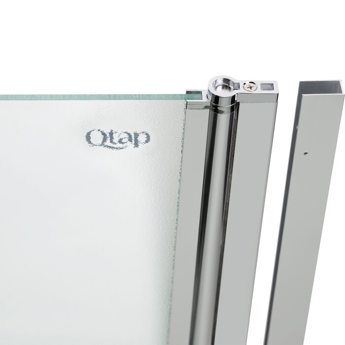 Штора на ванну Qtap Standard CRM407513APR скло Pear 6 мм, 75х140 см, права