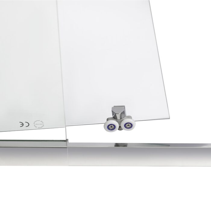 Душові двері в нішу Qtap Taurus CRM201-11.C6 97-108x200 см, скло Clear 6 мм, покриття CalcLess