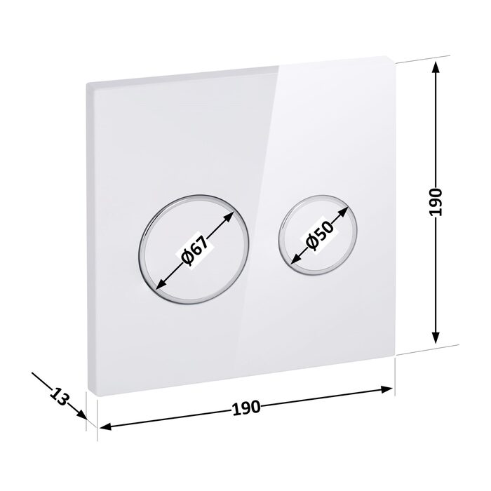 Панель змиву для унітаза Qtap Nest Uni QT0211P01V1176W