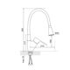 Змішувач для кухні Lidz Tani 008F3 з гнучким виливом (k40) LDTAN008F3WCR37037 White / Chrome