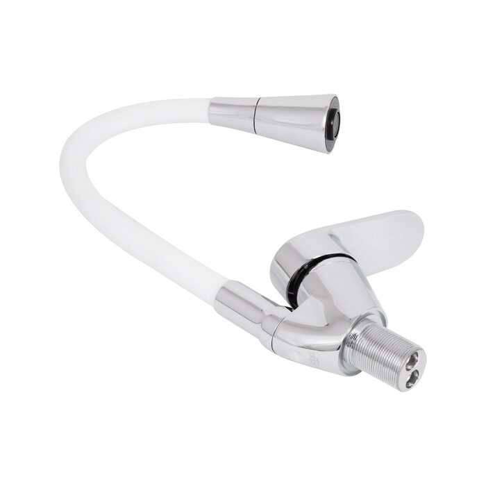 Змішувач для кухні Lidz Tani 008F3 з гнучким виливом (k40) LDTAN008F3WCR37037 White / Chrome