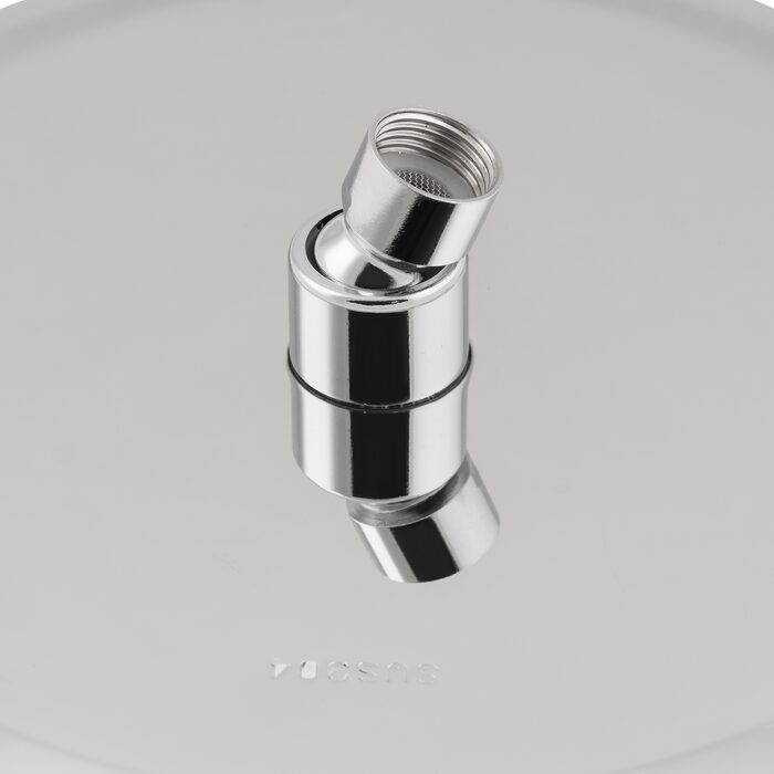 Лійка для верхнього душу Лейки Lidz Лейка 125 245 мм округла LDNIA125NKS37518 Chrome
