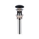 Донний клапан для раковини Qtap PU03O 225х70х70 Matt black з переливом
