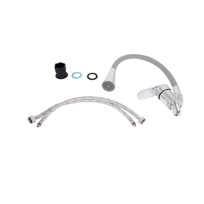 Змішувач для кухні Lidz Tani 008F3 з гнучким виливом (k40) LDTAN008F3GCR39507 Grey / Chrome