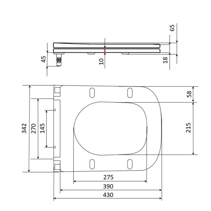 Сидіння для унітаза Qtap (Tern) з мікроліфтом Slim QT99HY2238W