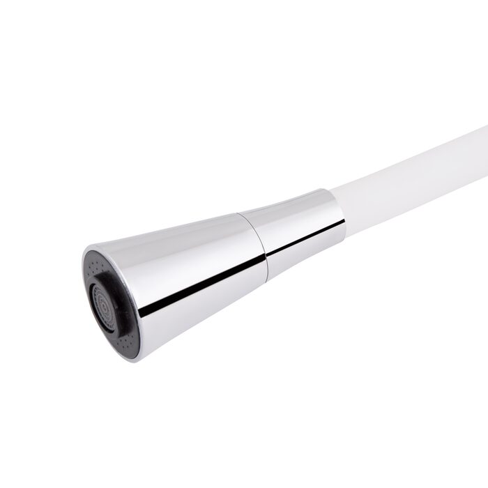 Змішувач для кухні Lidz Tani 007F3 з гнучким виливом (k40) LDTAN007F3WCR40423 White / Chrome