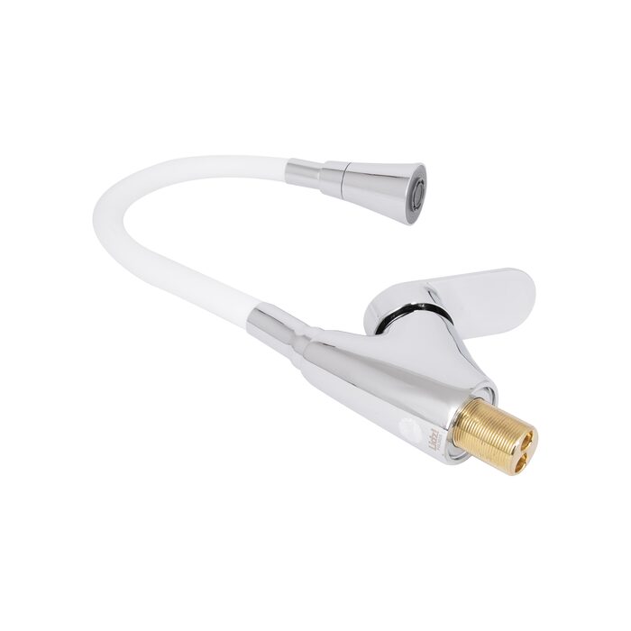 Змішувач для кухні Lidz Tani 007F3 з гнучким виливом (k40) LDTAN007F3WCR40423 White / Chrome