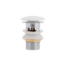 Донний клапан Pop-up для біде з переливом 70х70х110 mm White Qtap