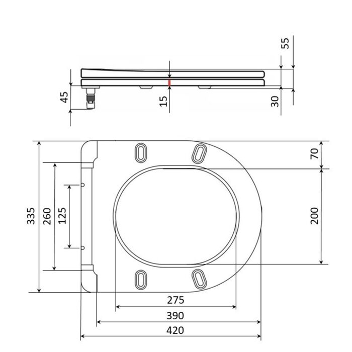 Сидіння для унітаза Qtap Presto з мікроліфтом Slim QT26991217AW
