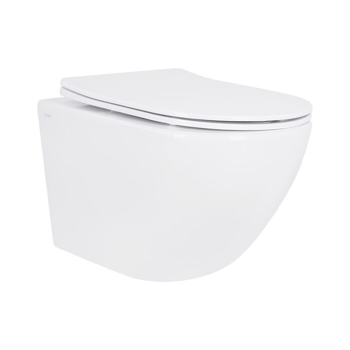 Унітаз підвісний Qtap Jay безободковий Ultra Quiet з сидінням Soft-close QT07335177W