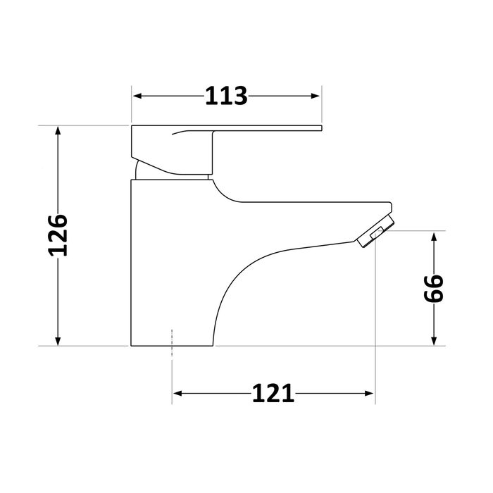 Змішувач для раковини Lidz Tani 001F1 (k40) LDTAN001F1CRM44957 Chrome